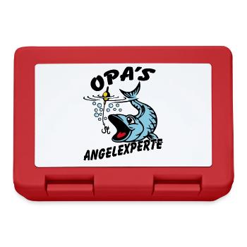 Opa's Angelexperte - Angeln mit Opa - Brotdose - Rot - Vorne