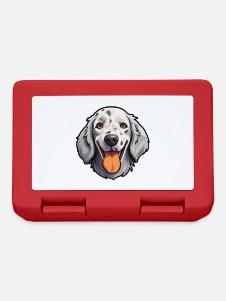 Englischer Setter Hund Rasse Aquarell Karikatur Kawaii - Brotdose - Rot