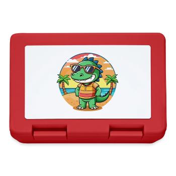 Krokodil Lustige Cartoon Sommer Strand Sonnenbrille - Brotdose - Rot - Vorne