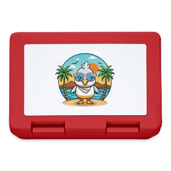 Albatross Lustige Cartoon Sommer Strand Sonnenbrille - Brotdose - Rot - Vorne