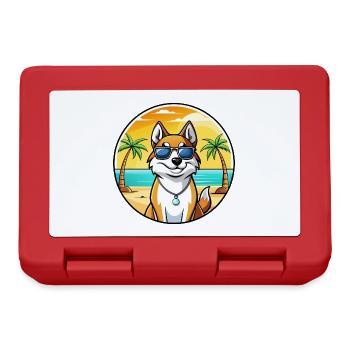Westsibirische Laika-Hunderasse Cartoon-Sonnenbrille - Brotdose - Rot - Vorne