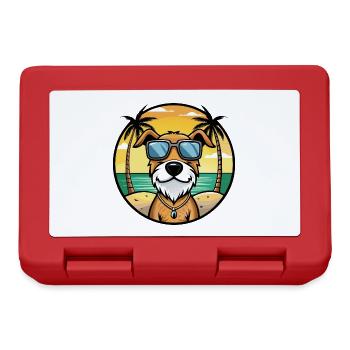Istrischer Drahthaarhund Hunderasse Cartoon Beach - Brotdose - Rot - Vorne