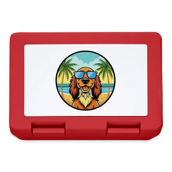Gordon Setter Hunderasse Cartoon Sonnenbrille Strand - Brotdose - Rot - Vorne