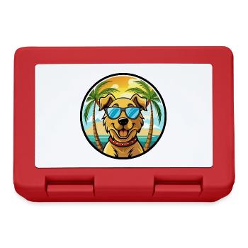 Chesapeake Bay Retriever Hunderasse Cartoon Beach - Brotdose - Rot - Vorne