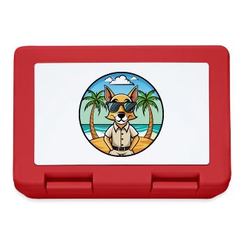 Braque Saint Germain Hunderasse Cartoon Sonnenbrille - Brotdose - Rot - Vorne