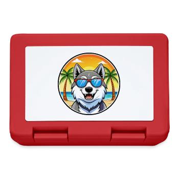 Seppala Sibirische Schlittenhunderasse Cartoon Sonnenbrille - Brotdose - Rot - Vorne