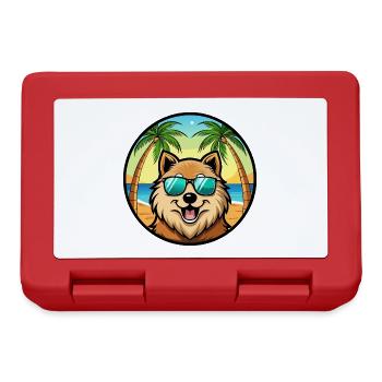Eurasier Dog Breed Cartoon Sunglasses Beach - Lunchbox - red - Front