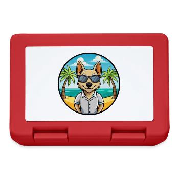 Lunettes de soleil Braque Saint Germain Dog Breed Cartoon - Boîte à goûter - rouge - Devant