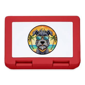 Bouvier Des Ardennes Hunderasse Cartoon Sonnenbrille - Brotdose - Rot - Vorne