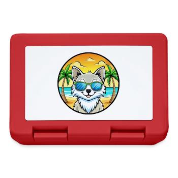Lunettes de soleil de plage de race de chat angora turc - Boîte à goûter - rouge - Devant