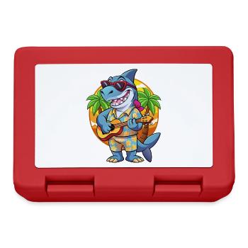 Funny Shark Summer Beach Sunglasses Hawaiian - Lunchbox - red - Front