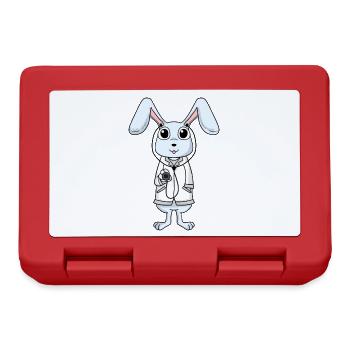 Lapin médecin médecin infirmière vétérinaire - Boîte à goûter - rouge - Devant