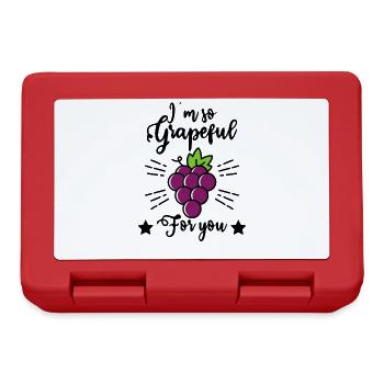 I'm So Grapeful For You – Funny Grape Motif - Lunchbox - red - Front