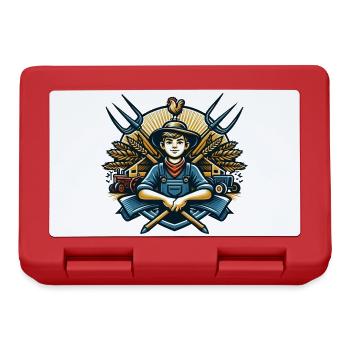 Logo du garçon du village - Boîte à goûter - rouge - Devant