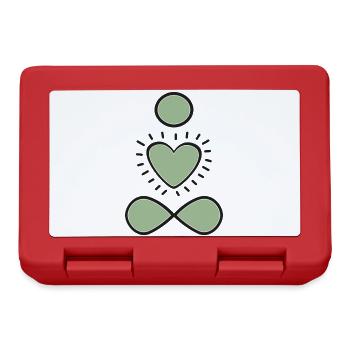 Mint Heart Infinity Emblem - Lunchbox - red - Front