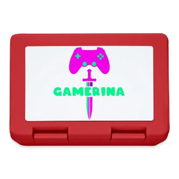 GAMERINA Neon Sword Logo - Brotdose - Rot - Vorne