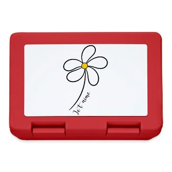 ICH LIEBE DICH. ICH LIEBE DICH. LIEBE. LIEBE. HERZ. BLUME - Brotdose - Rot - Vorne
