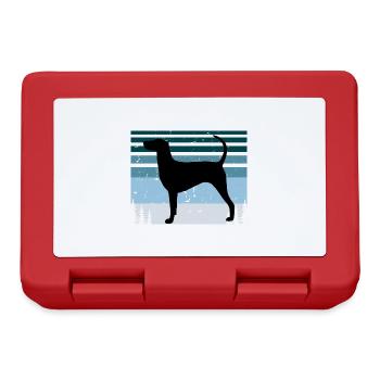 Kerry Beagle Hundeliebhaber Silhouette Vintage Sonnenuntergang - Brotdose - Rot - Vorne