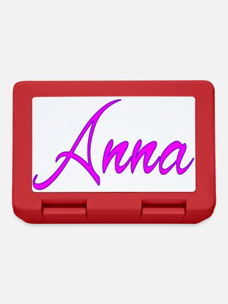 Anna Neon Schrift - Brotdose - Rot