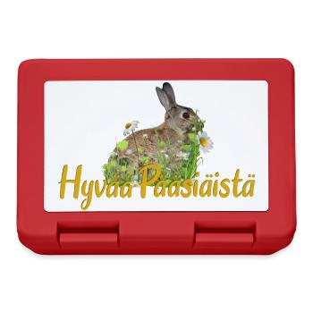 hyvää pääsiäistä Frohe Ostern - Brotdose - Rot - Vorne