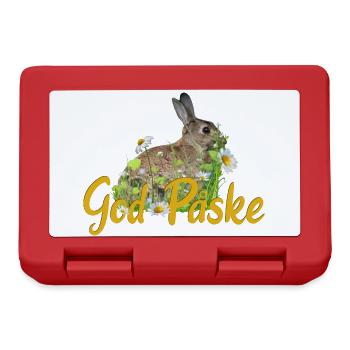 God Paske Frohe Ostern - Brotdose - Rot - Vorne