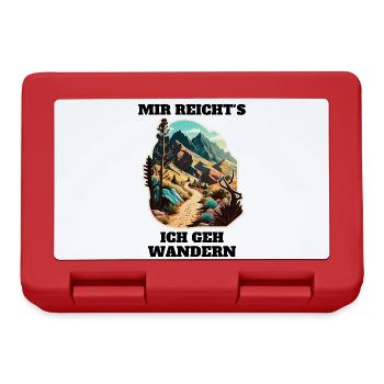 Bergpfad im Sonnenlicht Sticker - Brotdose - Rot - Vorne