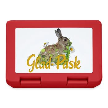 glad pask Frohe Ostern - Brotdose - Rot - Vorne