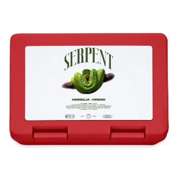 Green Tree Python Modern Reptile Keeper Streetwear - Brotdose - Rot - Vorne