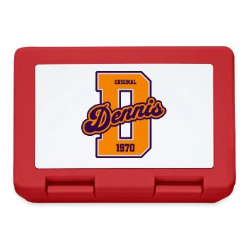 Dennis 1970 Original Retro Vorname College - Brotdose - Rot - Vorne