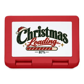 Christmas Loading – Minimalist Christmas - Brotdose - Rot - Vorne