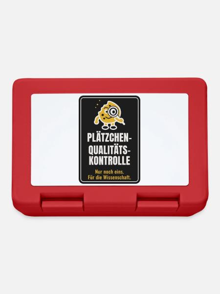 Plätzchen-Qualitätskontrolle - Brotdose - Rot