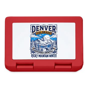 Denver Colorado November Snowfall Rocky Mountain - Brotdose - Rot - Vorne