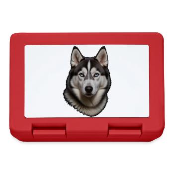 Husky  Porträt - Brotdose - Rot - Vorne
