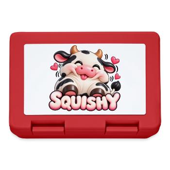 Squishy Kuh mit Herzen-Design - Brotdose - Rot - Vorne