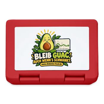 Guac Motivation Avocado Grafik - Brotdose - Rot - Vorne