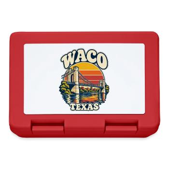 Waco Texas Sunset Bridge Retro - Brotdose - Rot - Vorne