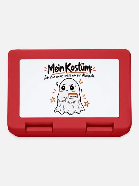 Mein Kostüm: Geist Shirt Halloween Spruch - Brotdose - Rot