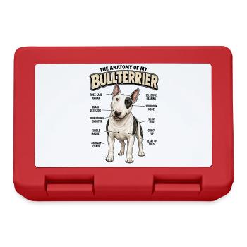 Lustiges Bullterrier Anatomie Hundebesitzer Spruch - Brotdose - Rot - Vorne
