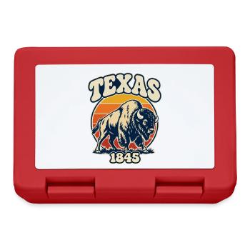 Texas Bison Sunset 1845 - Brotdose - Rot - Vorne