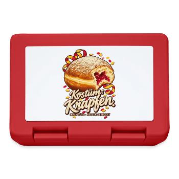 Kostüm Krapfen Fasching - Brotdose - Rot - Vorne