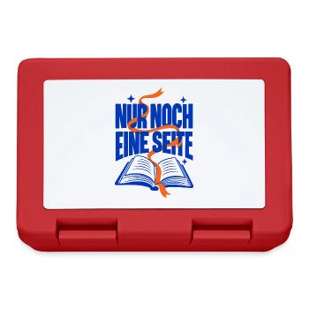 Nur noch eine Seite – Leseliebe - Brotdose - Rot - Vorne