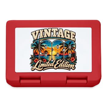 Vintage 1988 – Retro Sunset Jahrgang Design - Brotdose - Rot - Vorne