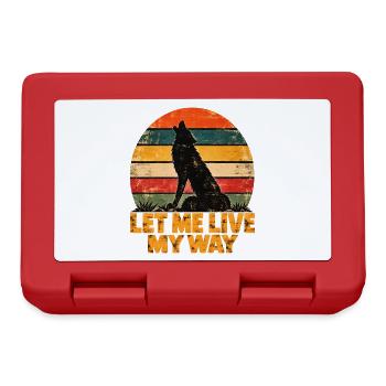 Wolf – Let Me Live My Way – Vintage-Retro - Brotdose - Rot - Vorne