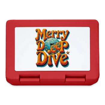 Merry Deep Dive Weihnachts-Tauch-Urlaub - Brotdose - Rot - Vorne