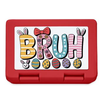 Bruh Ostern - Brotdose - Rot - Vorne