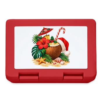 Santa's Coconut Christmas Tropical Cocktail - Brotdose - Rot - Vorne