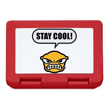 Stay Cool! (Ruhe Bewahren! / Lustig / POS 3C Gold) - Brotdose - Rot - Vorne