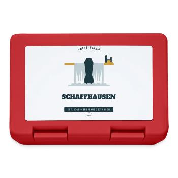 Schaffhauser Rheinfall Retro-Reiseemblem - Brotdose - Rot - Vorne