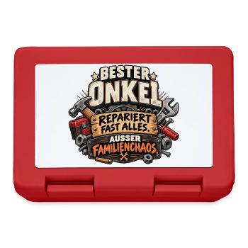 Bester Onkel – Repariert Fast Alles - Brotdose - Rot - Vorne