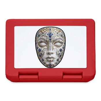 Goldene Maske mit Saphiren - Brotdose - Rot - Vorne